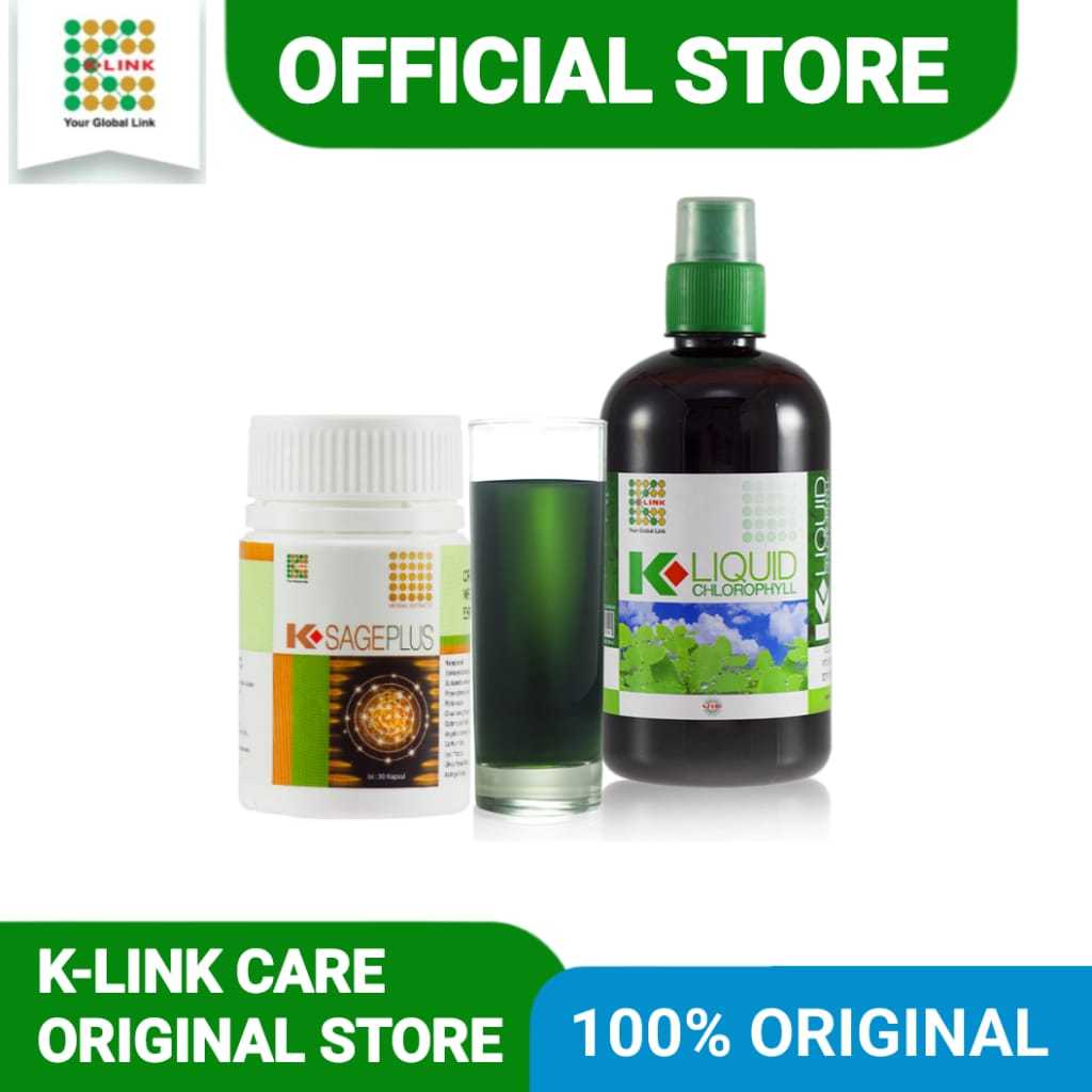 Klorofil K link.Sage Plus K Link.K Link Sage Plus.K Liquid Chlorophyll 500 ml.