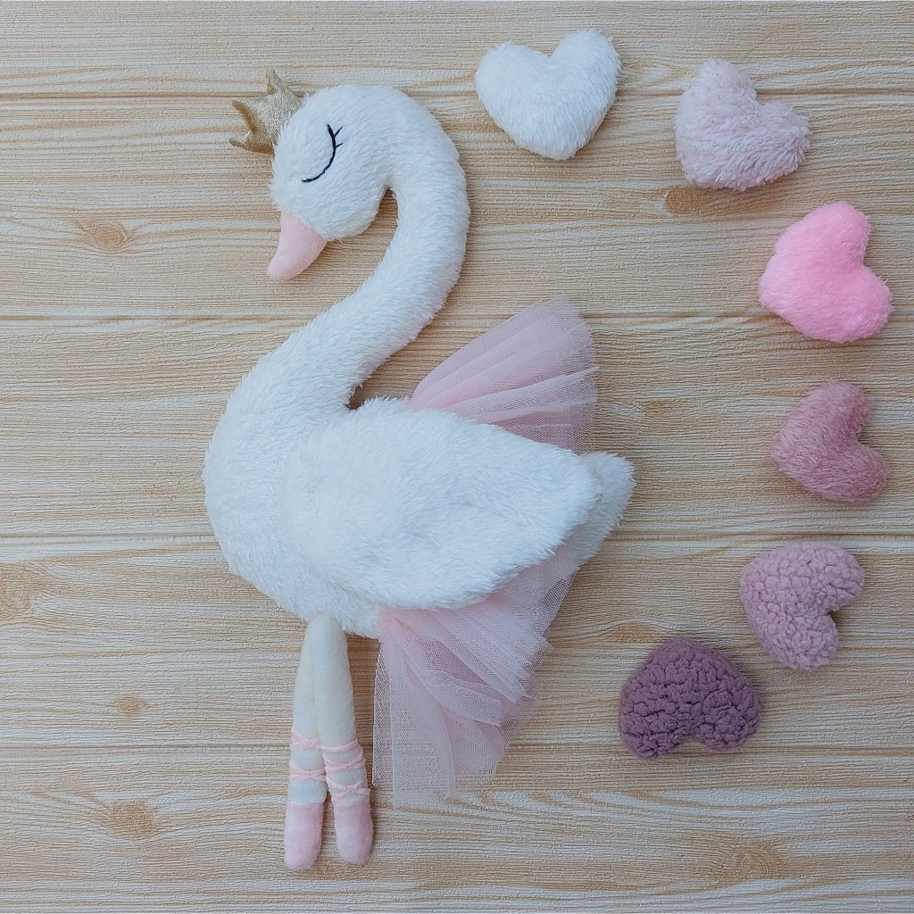 infelt - ballerina swan doll - newborn photography props - nursery decor