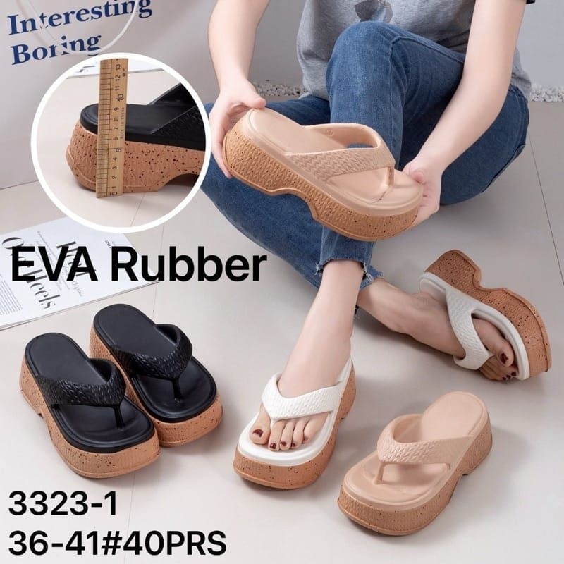 BALANCE sandal wanita 3323 jepit wedges EVA RUBBER