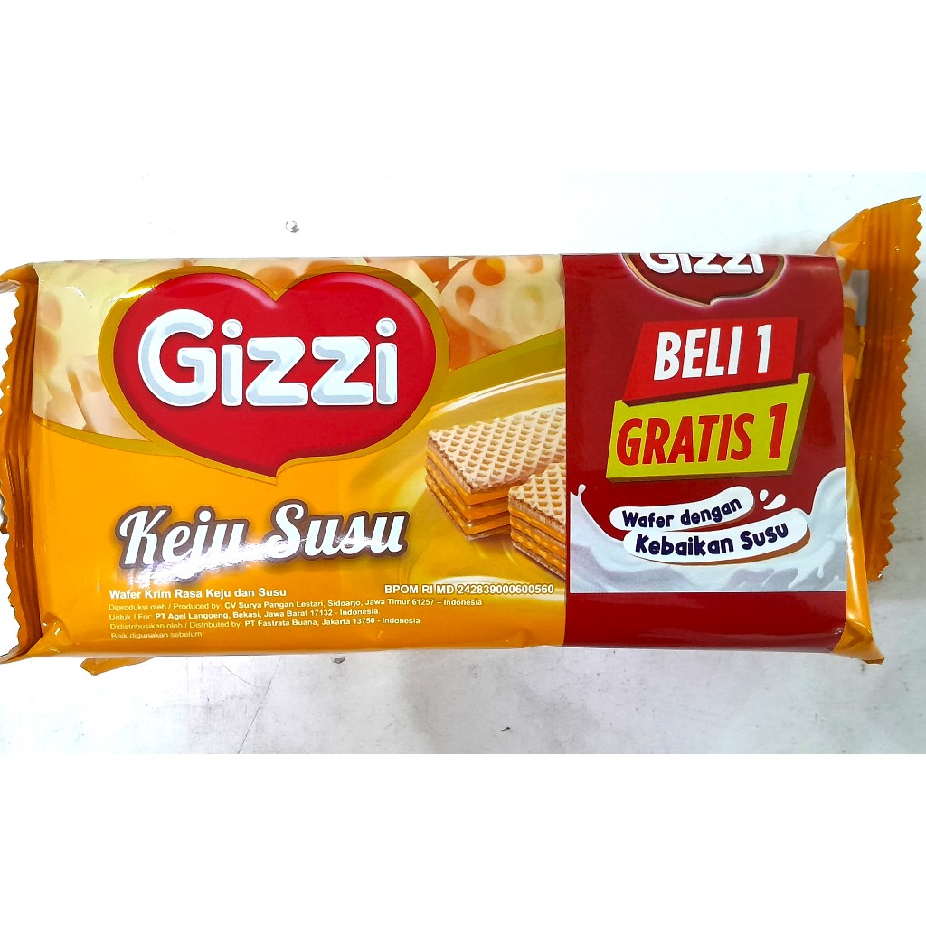 

(BELI 1 GRATIS 1) GIZZI WAFER KEJU 122 GRAM