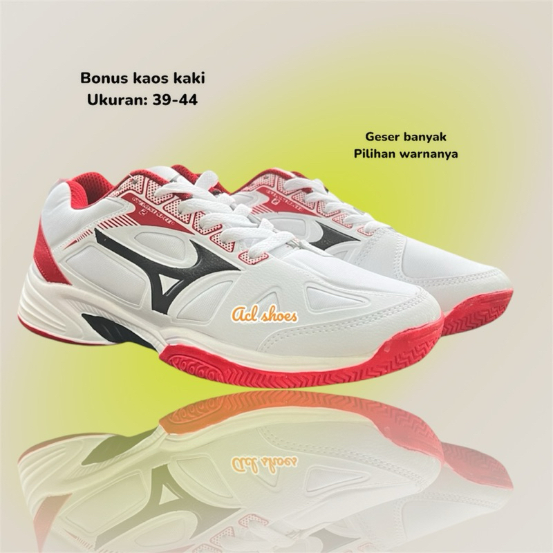 Sepatu Badminton Bulutangkis Tenis Lapangan Olahraga Pria Mizuno Cyelone Import Terbaru Ukuran 39 44
