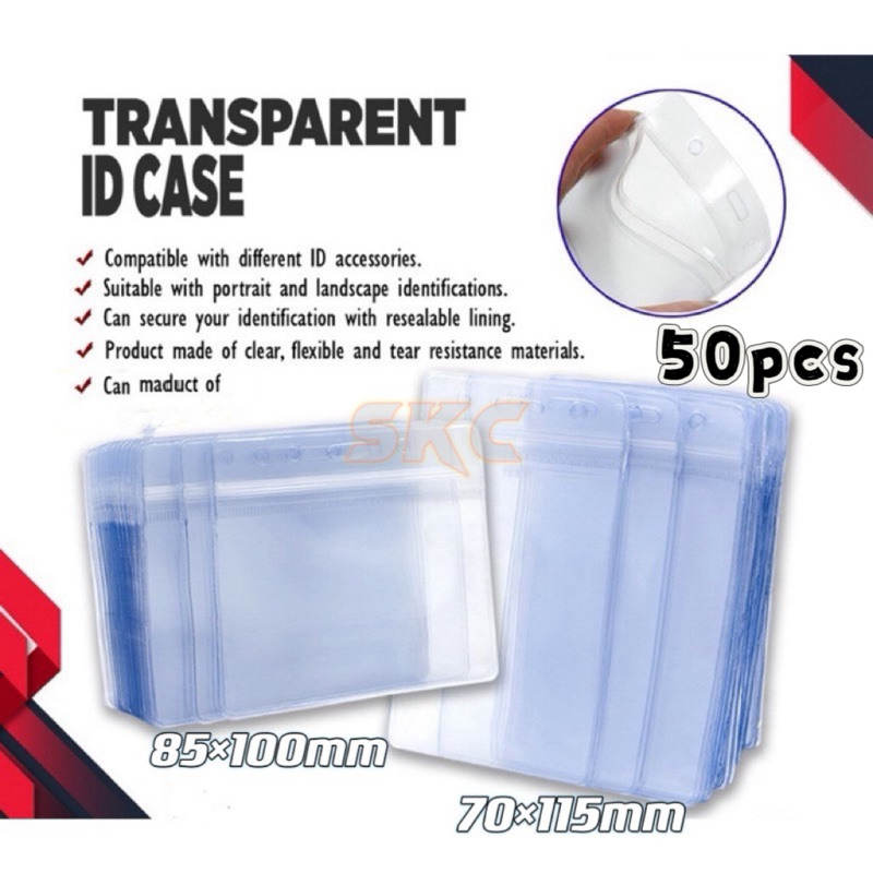 

50Pcs/set Plastik Id Card yg ada segel atau klip（75×115/85×100mm）