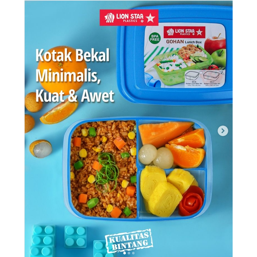 TEPAK MAKAN LION STAR GOHAN LUNCH BOX LARGE SB-67