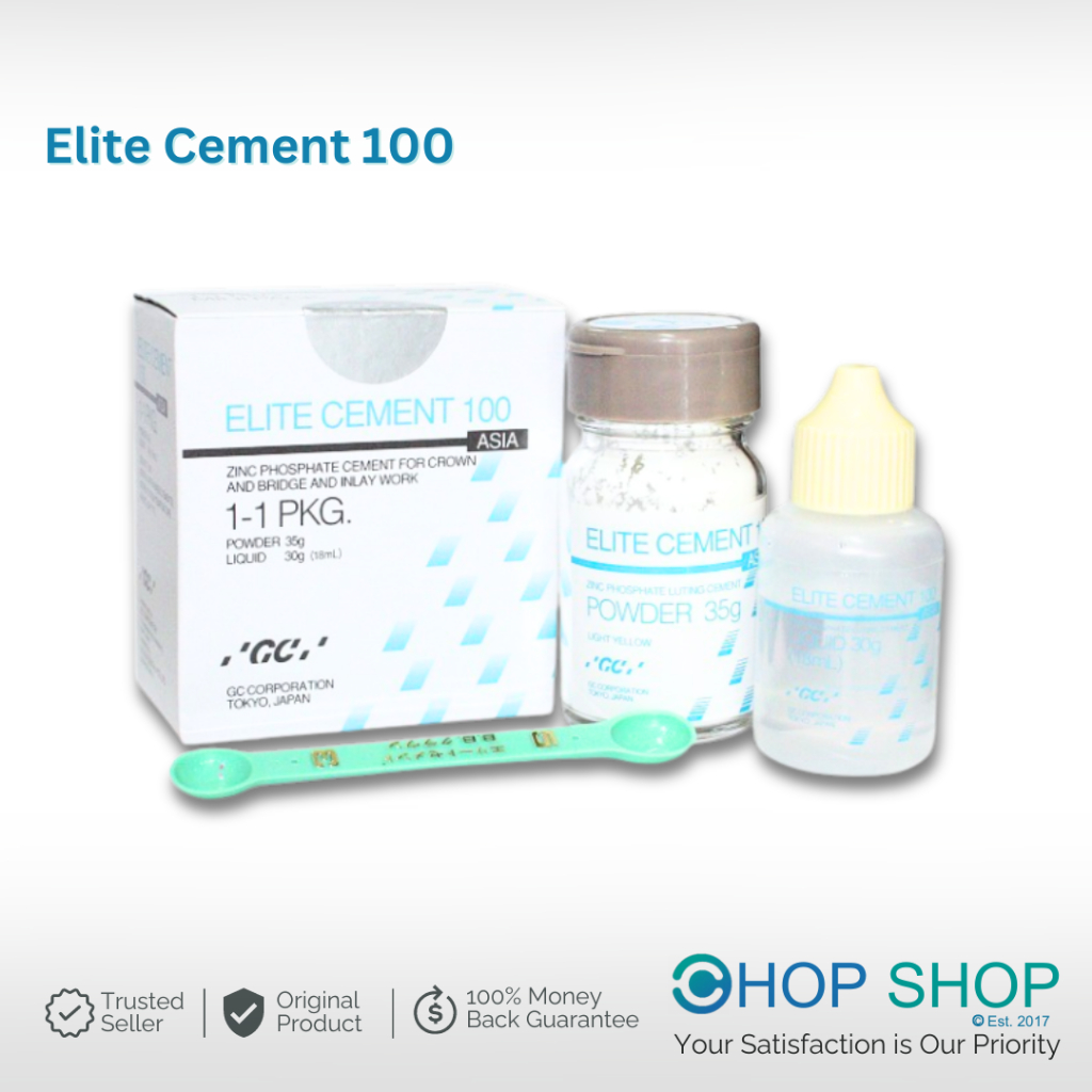 ORIGINAL Elite Cement Mini Pack 1-1 35/30 gr dental GC elite cement mini pack zinc phospate semen zi