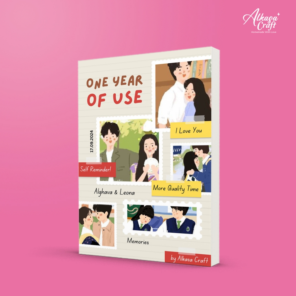 

Kado Anniversary Buku Hadiah Custom Cover - Custom Nama - Buku Novel Custom - Alkasa Craft