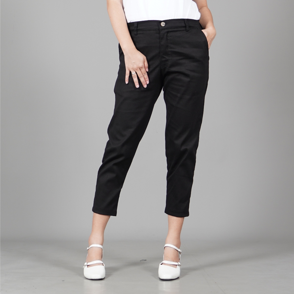 Okechuku AURORA Celana Chino Wanita 3/4 Celana Wanita 3/4 Celana Casual Wanita