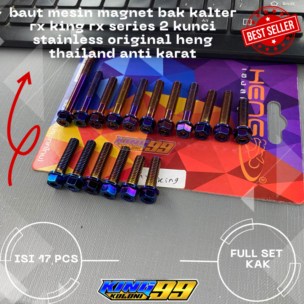 baut probolt set bak mesin magnet bak kalter rx king rx series 2 kunci stainless original heng thail
