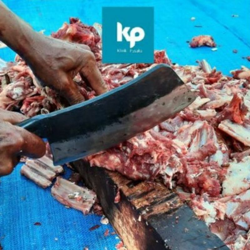 Pisau daging baja-pisau daging besar-pisau cacah tulang daging sapi kerbau kambing babi bahan baja p
