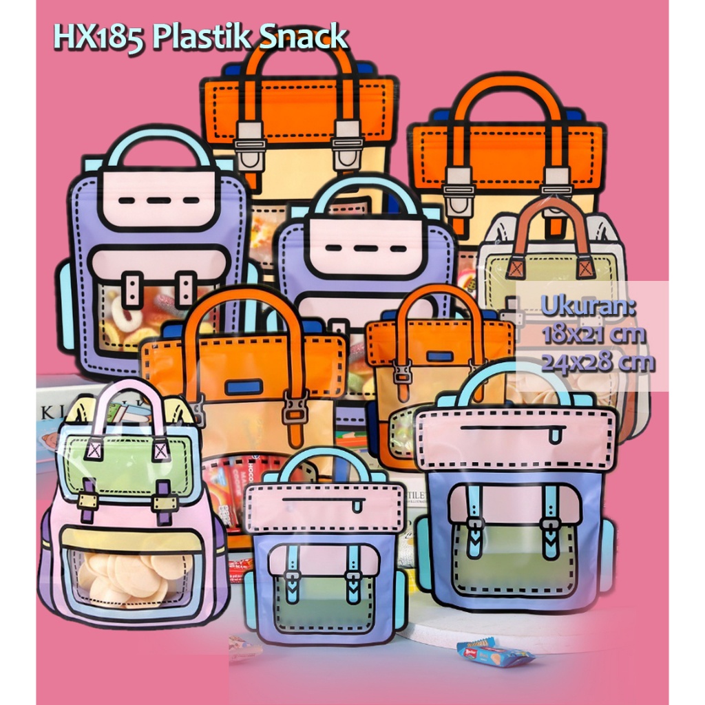 

HX1 1 pcs Plastik Snack Hadiah Ziplock Birthday Packaging Goodie Bag