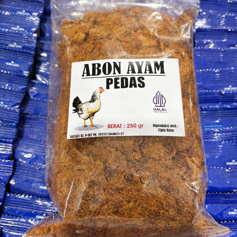 

Abon Ayam Pedas kemasan 250 gram