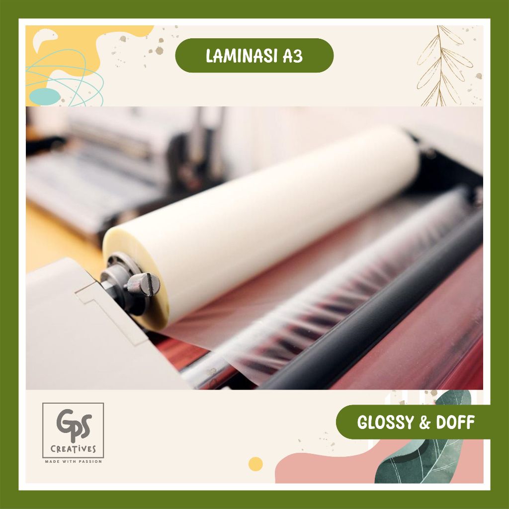 

Laminasi A3+ Glossy dan Doff