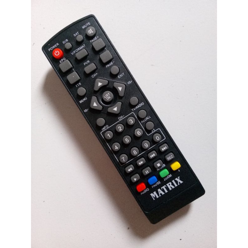 REMOT SET TOP BOX DVB T2 MATRIX/GARUDA/ MATRIX APPLE KUNING