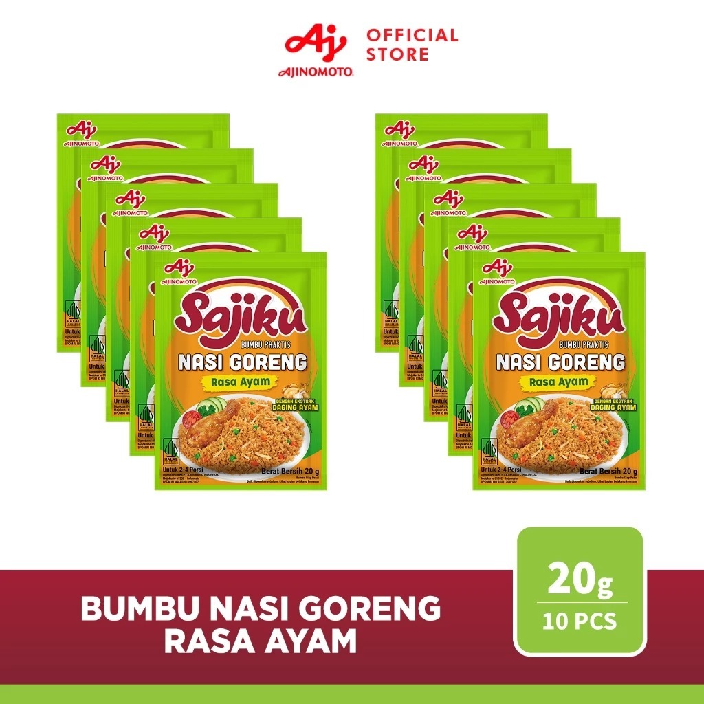 

Sajiku® Bumbu Praktis Nasi Goreng Rasa Ayam 20g (10 pcs)