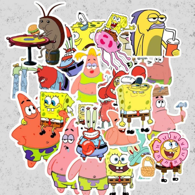 

stiker hypebeast SPONGEBOB untuk laptop hp kulkas helm dll {09}