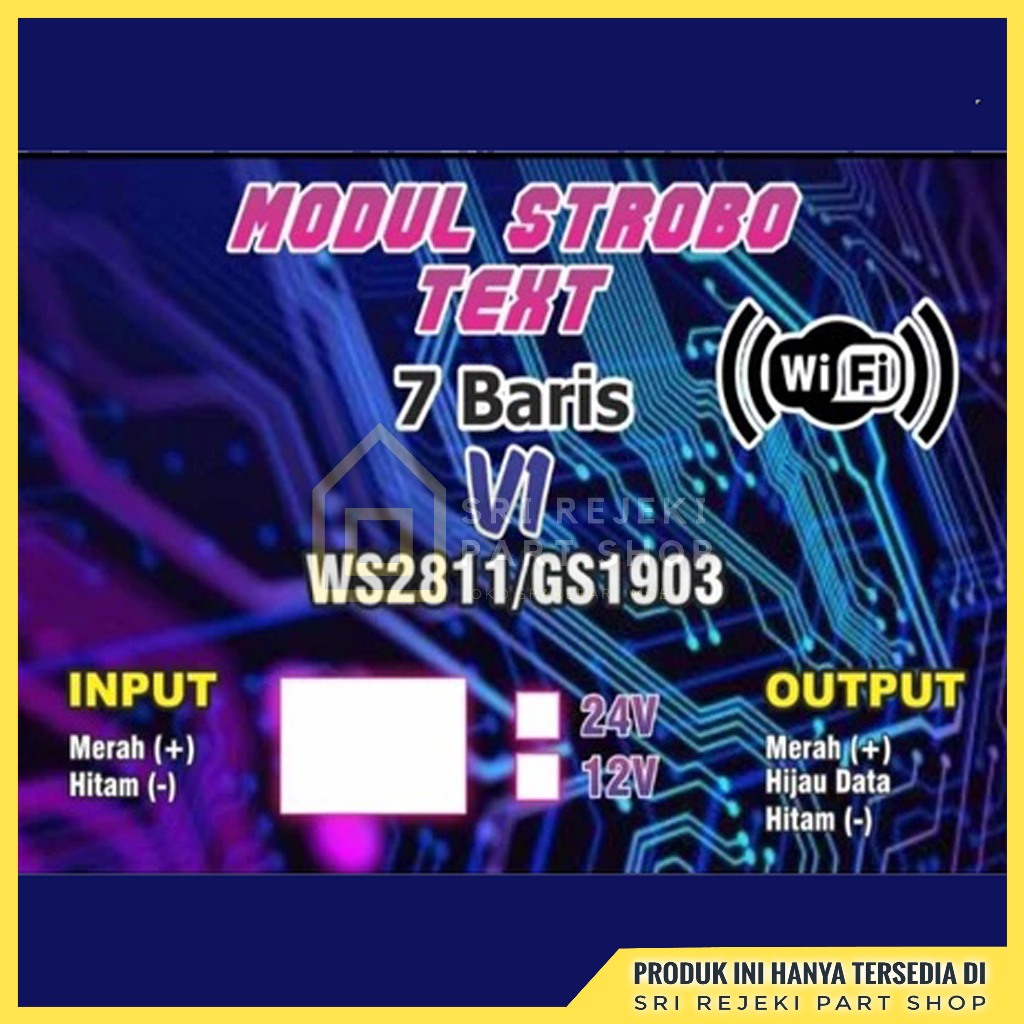 Modul Lampu Strobo 7 Baris V1 Running Text