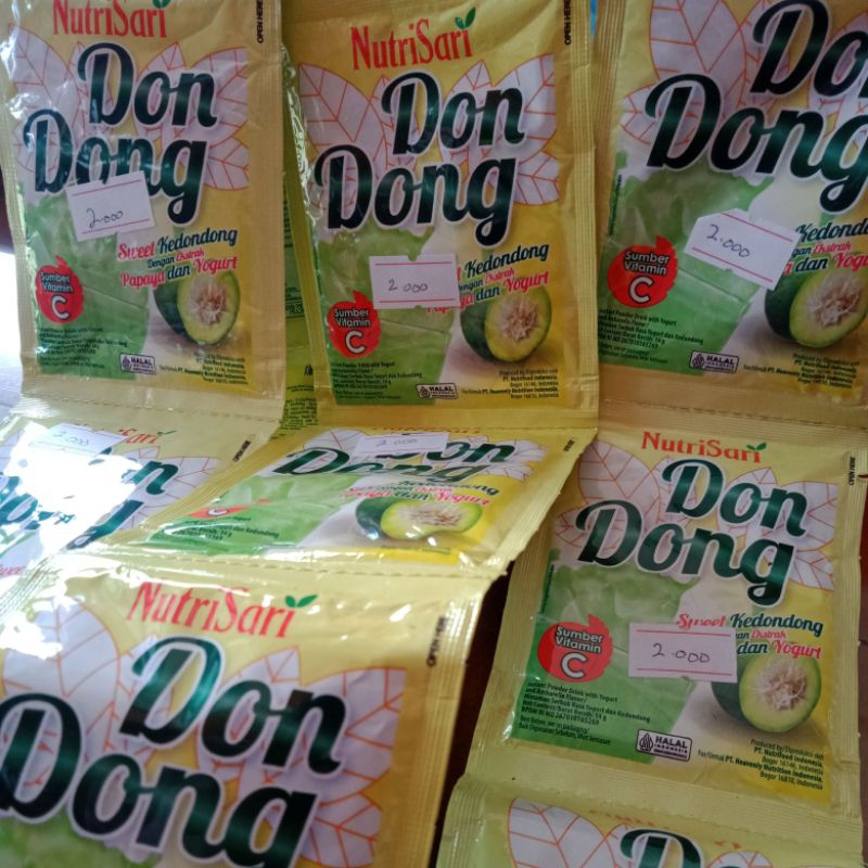 

dondong sachet nutrisari rasa kedondong