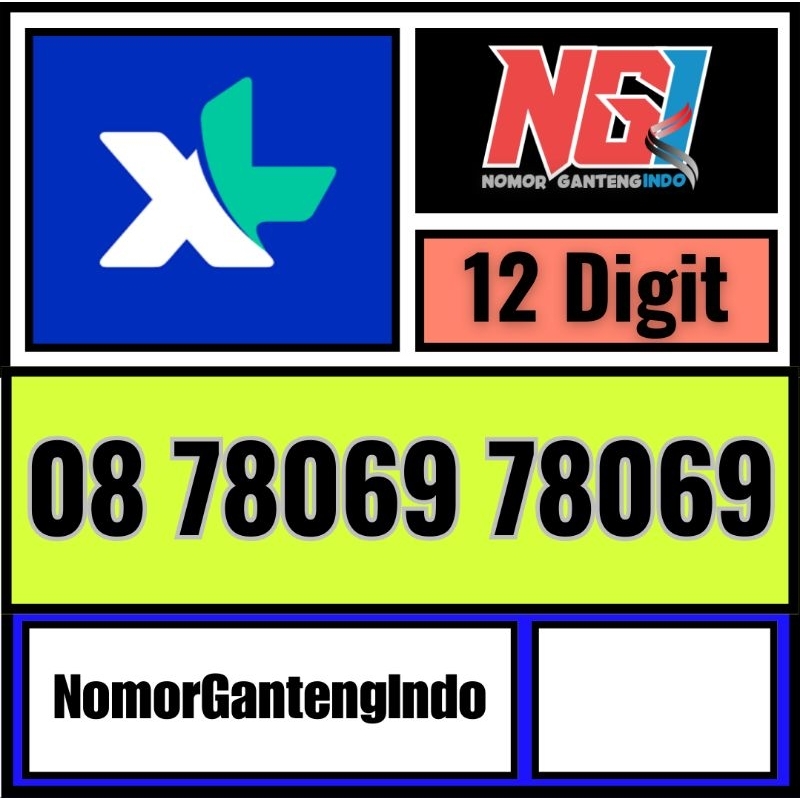 Nomor cantik Perdana XL axiata 78069 78 069