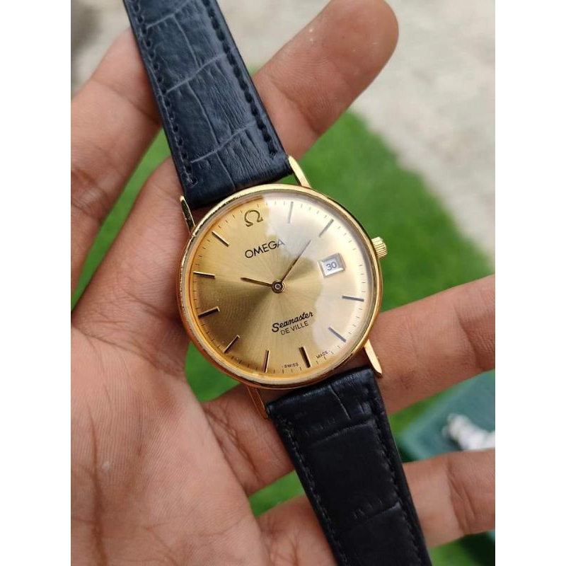 jam tangan omega de ville quartz swiss
