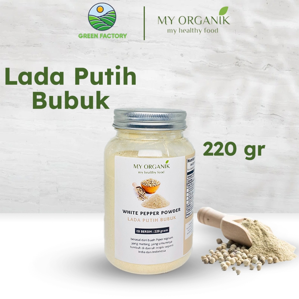 

My Organik Lada Putih Bubuk Merica Bumbu Masak Dapur Rempah