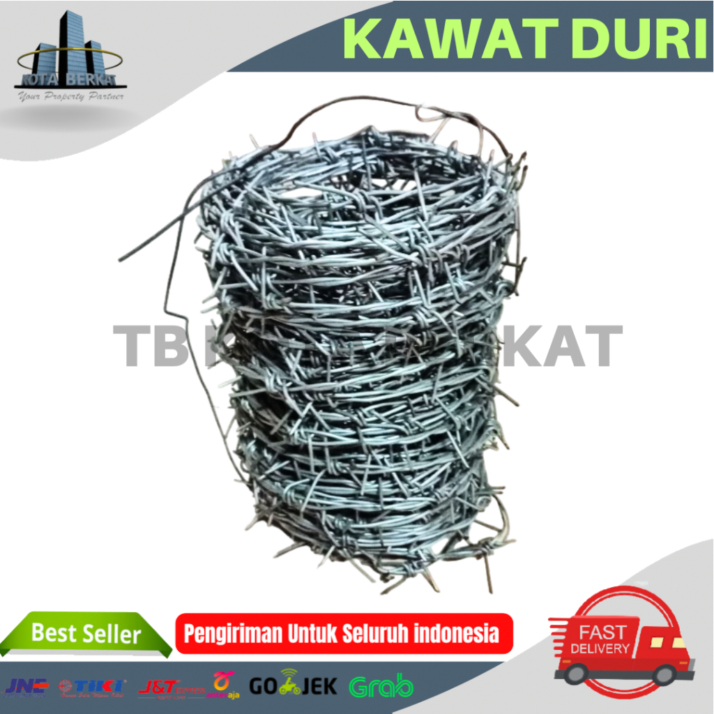 KAWAT DURI/ KAWAT PAGAR BERDURI/ KAWAT PENGAMAN PAGAR PER ROLL