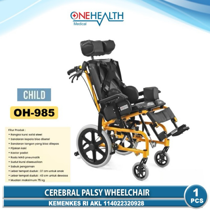 Kursi Roda Cerebral Palsy (CP) Anak Onehealth OH-985