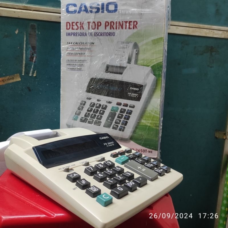 

KALKULATOR PRINTING -CALCULATOR KASIR CASIO FR 2650T-REAL PICTURE -NEW BARU-GARANSI