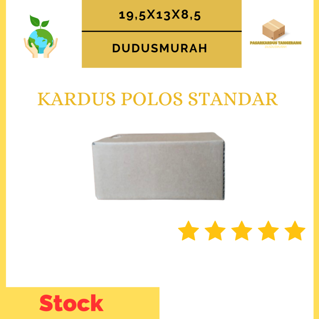 

KARDUS PACKING POLOS BOX KEMASAN SINGLE WALL UK. 19,5X13X8,5CM KARDUS BOX STANDAR MURAH/BOX MURAH/Kardus Murah/Box Pindahan/Box Barang/Kardus Tebal Murah