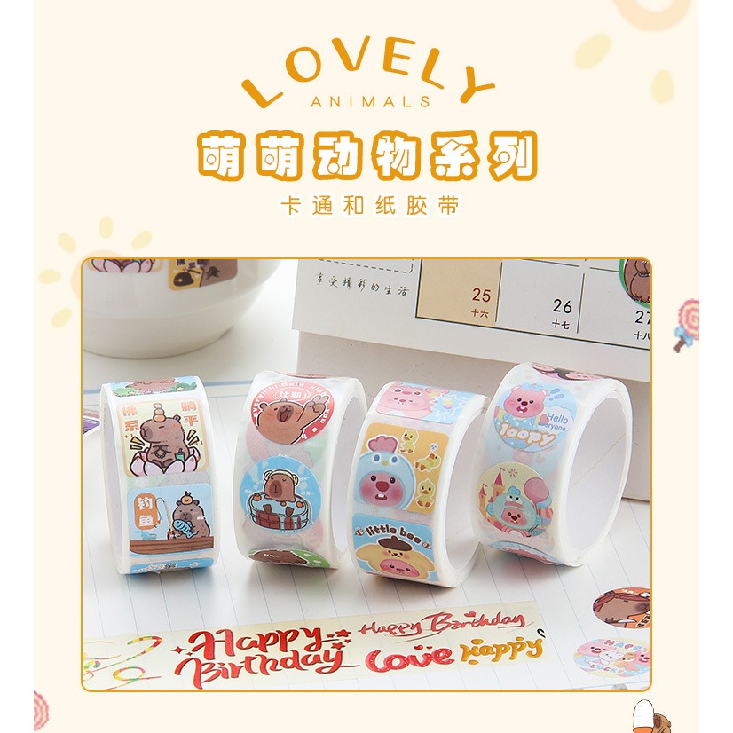 

Stiker Roll Loopy Pororo Untuk Tempel Di Box Packaging Stiker Segel Stiker Loopy Bahan Kertas MOMO060