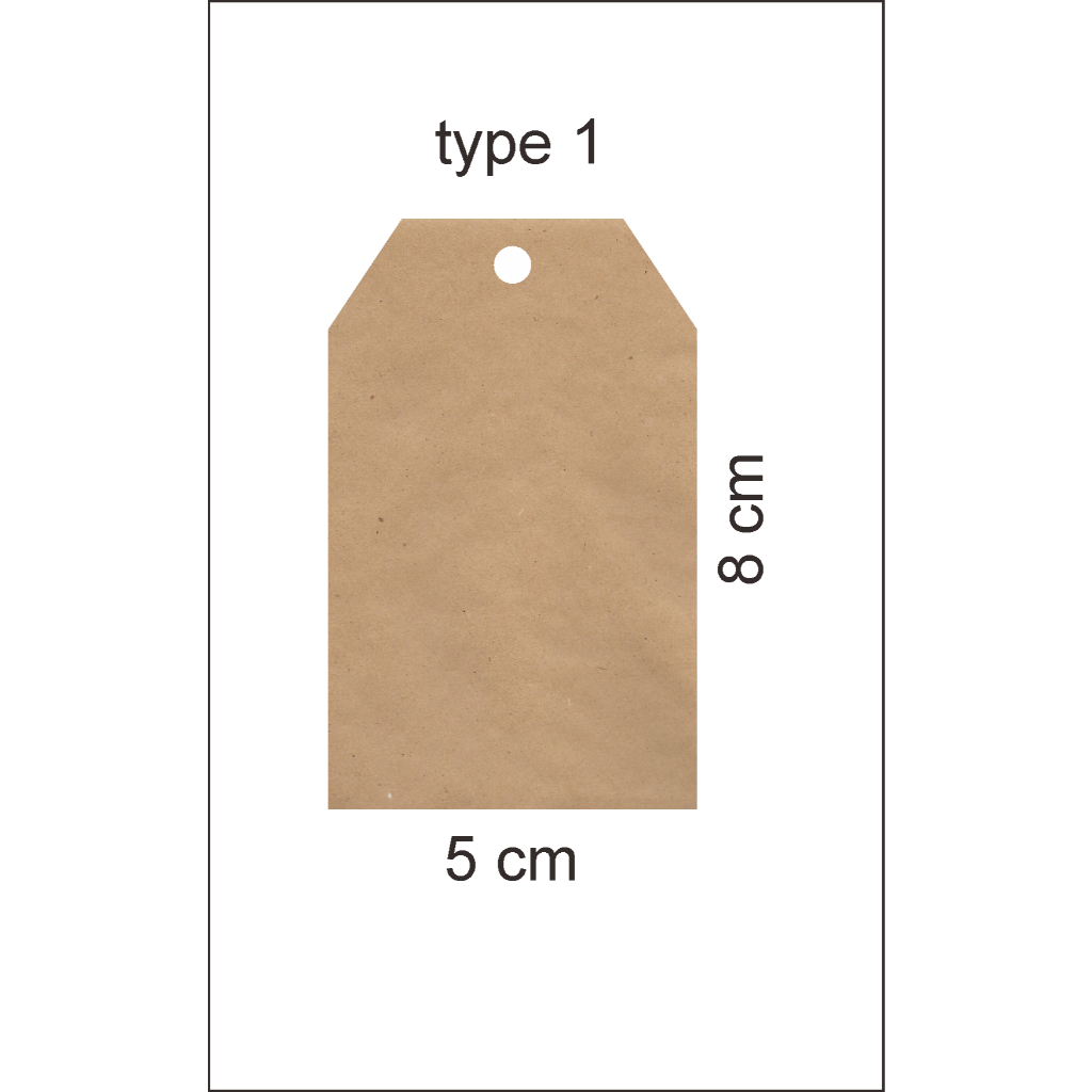 

hangtag / pricetag craft polos murah isi 50 pcs