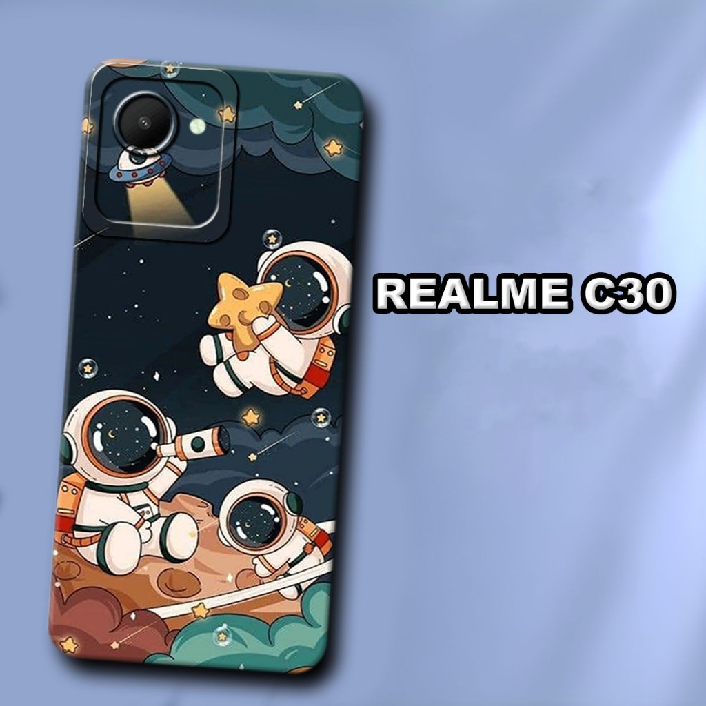 S18-Softcase procamera untuk REALME C30-bahan karet lentur-motif Nasa-all type HP-case realme c30