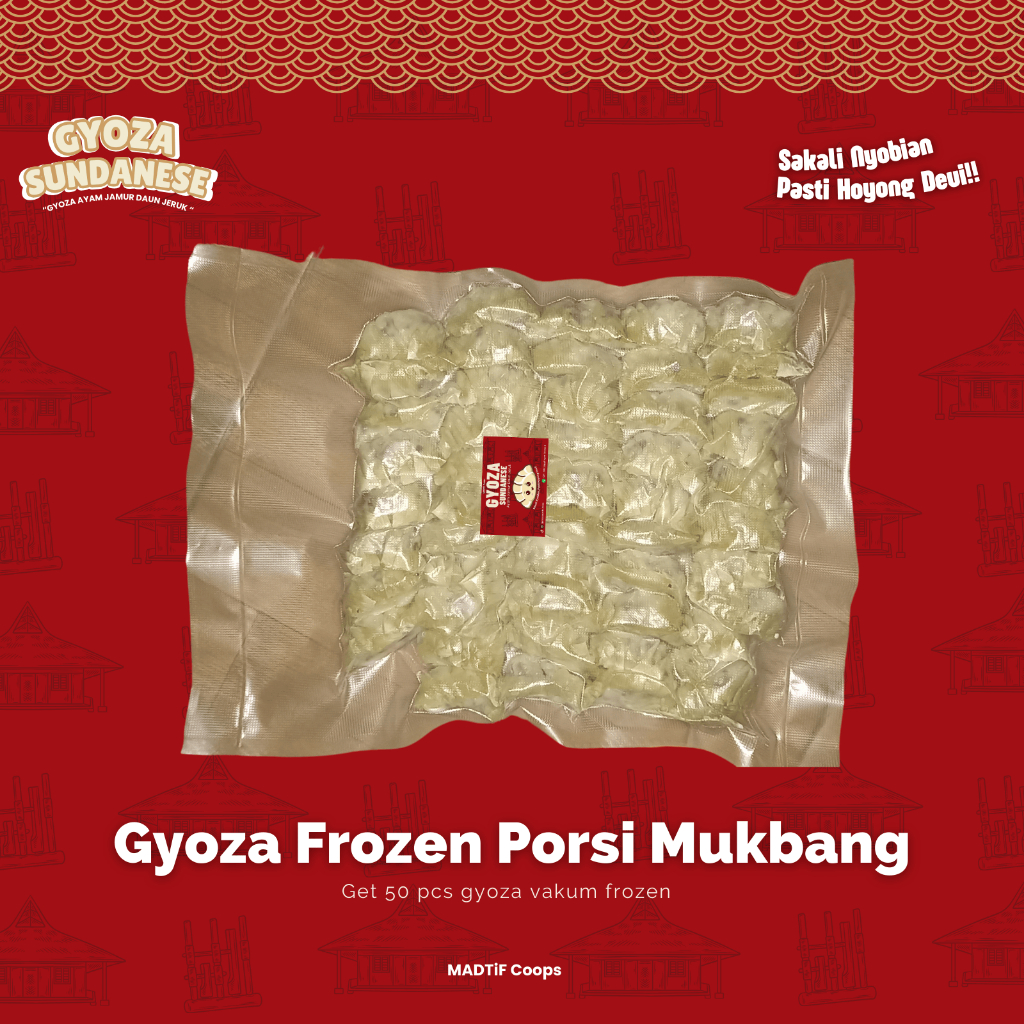 

Gyoza Frozen Isian 50pcs Paket Mukbang/ Reseller | Gyoza Sundanese Isi Ayam Jamur Daun Jeruk