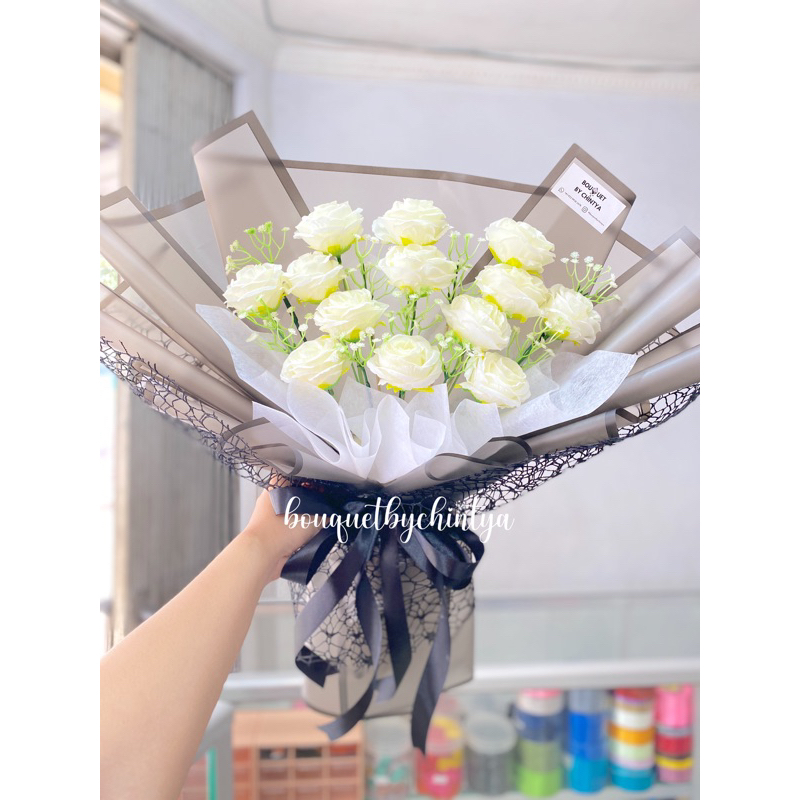 ROSE BOUQUET - BUKET BUNGA ARTIFICIAL BOUQUET BUNGA PALSU BUKET MAWAR PALSU FLOWER BUCKET FLORIST IN