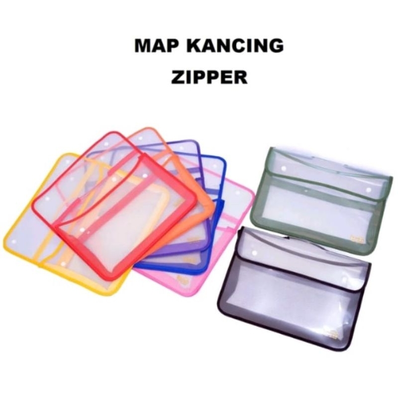 

Map zipper kancing / map zipper jaring / map tenteng