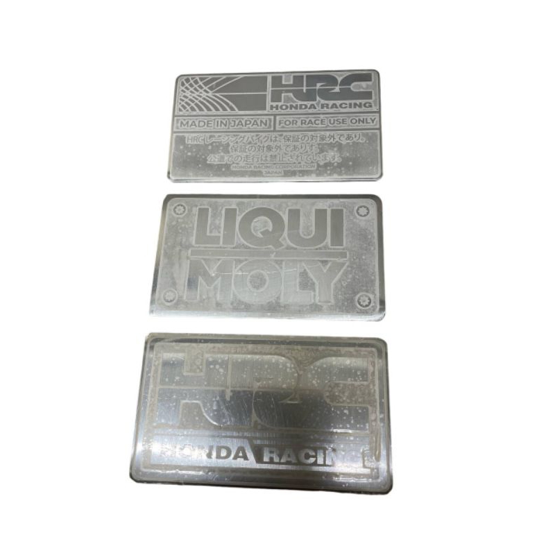 Emblem Stiker tempel HRC stainless  emblem HRC hugger airblade stainless HRC JAPAN HRC LIQUI MOLY ST