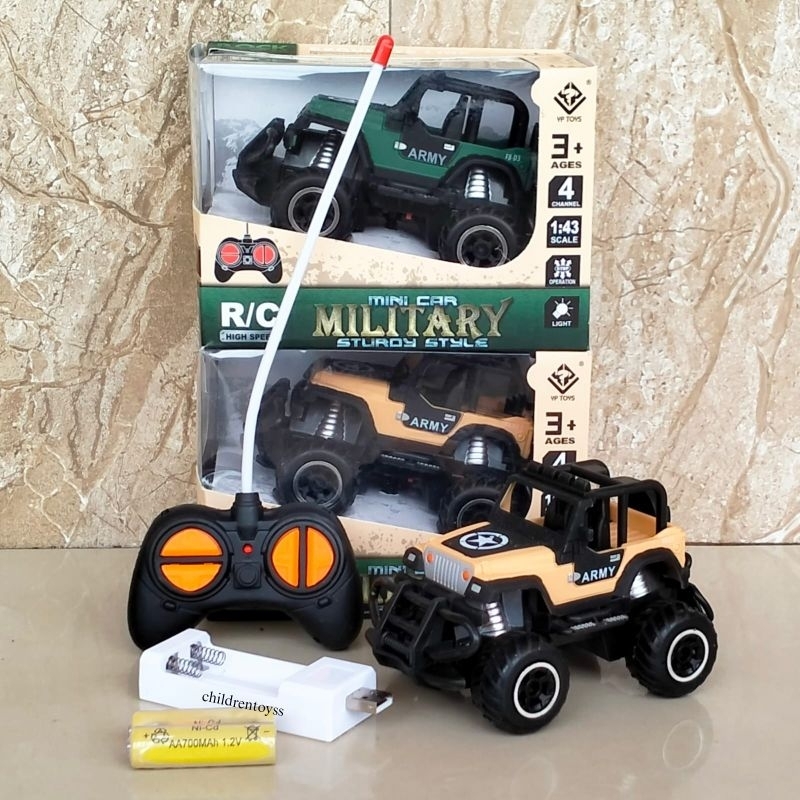 Mainan Mobil Remote Control Mini Car Rc Cross / Remote Control Polisi Jeep