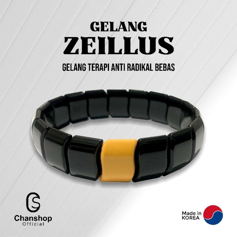 Gelang Kesehatan ZEILLUS ONYX | Gelang Terapi | Batu Kesehatan Black Jade Korea Original