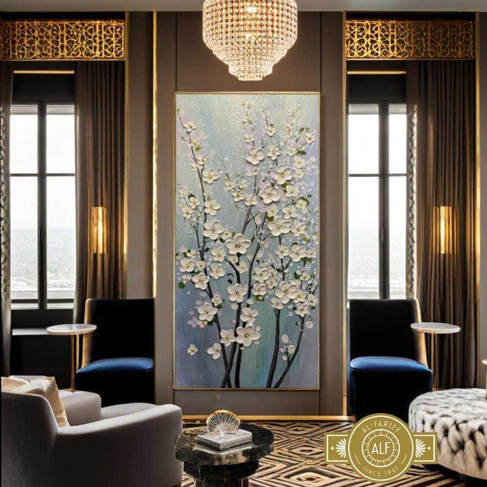 Lukisan Bunga Sakura Lukisan Dinding Aesthetic Hiasan Dinding Dekorasi Dinding Lukisan Modern