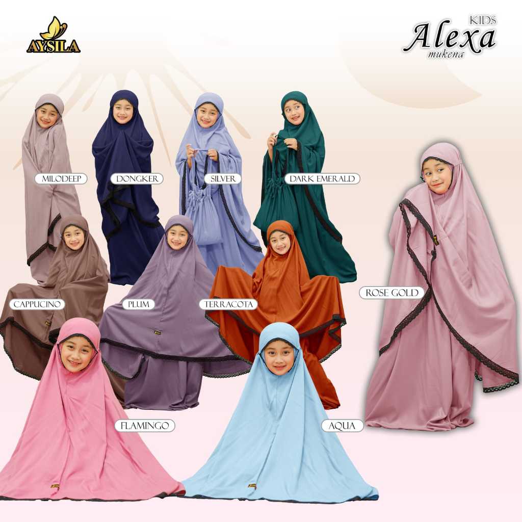 Mukenah Alexa Kids by Aysila / Mukena 2 in 1✓✓ usian 2-10tahun