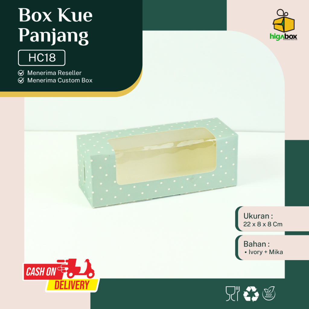 

Box Kue / Box Brownis / Kotak Brownies / Box Spiku / Kotak Kue / Box Kue / Box Motif Polkadot | HC04M - HC24M