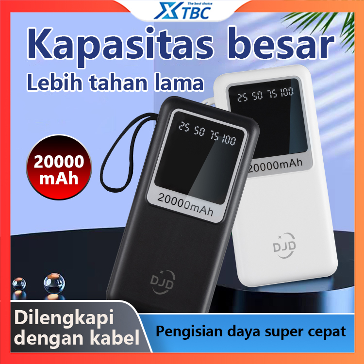 XTBC Power Bank 20000mAh Fast Charging Powerbank Portable Charger Digital Display for ios Android, P