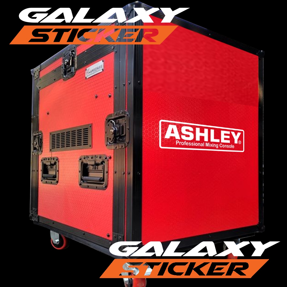 cutting stiker hardcase box sound system ashley mixer console.stiker audio logo ashley mixer