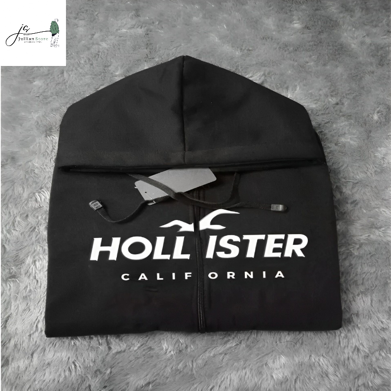 (COD) JULLIAN STORE Jaket Hoodie Hollister California Bordir Pria Wanita Premium High Quality