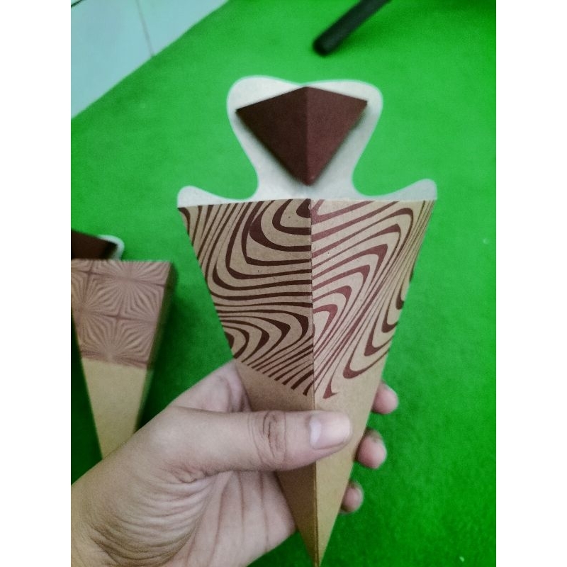 100 pcs dus kentang goreng kemasan kentang Curly bungkus multifungsi wadah makanan serbaguna