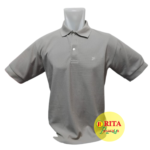 MODASPORT KAOS KERAH POLOS LENGAN PENDEK ABU MISSTY