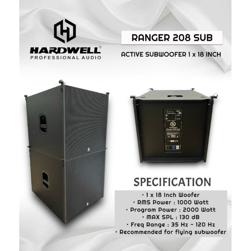 Hardwell Ranger 208 Sub Flying Subwoofer Aktif 18 Inch 2000 Watt