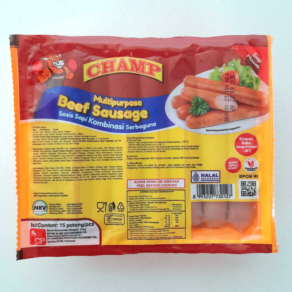 

CHAMP sosis sapi 375gr