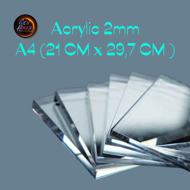 

Acrylic 2mm clear A4 ( 21 x 30 ) dan A5 ( 21 x 15 )