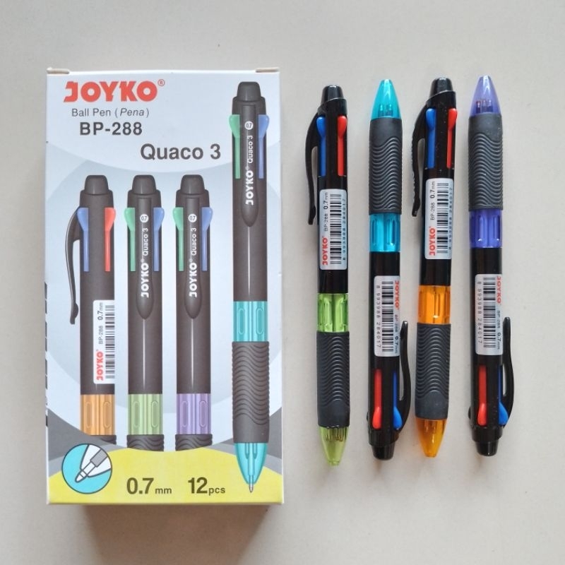

Pulpen Ballpoint Joyko BP-288 Quaco 3 ( 12 Pcs ) [ Original ]