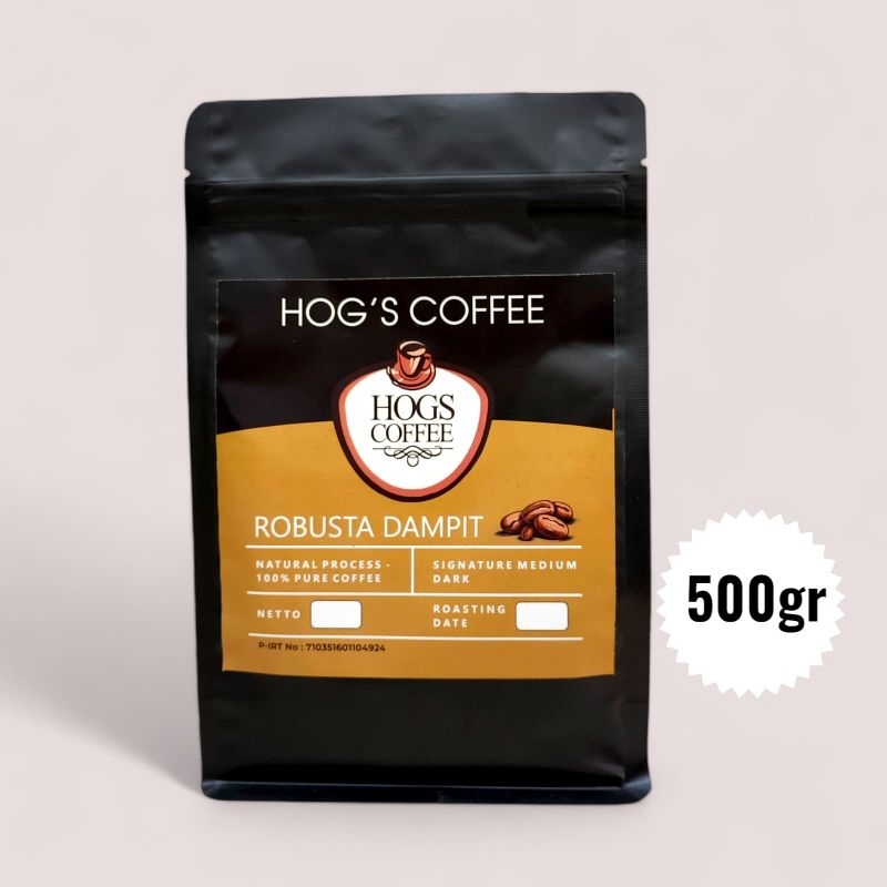 

Hogs Coffee robusta Dampit kopi bubuk 500 gram