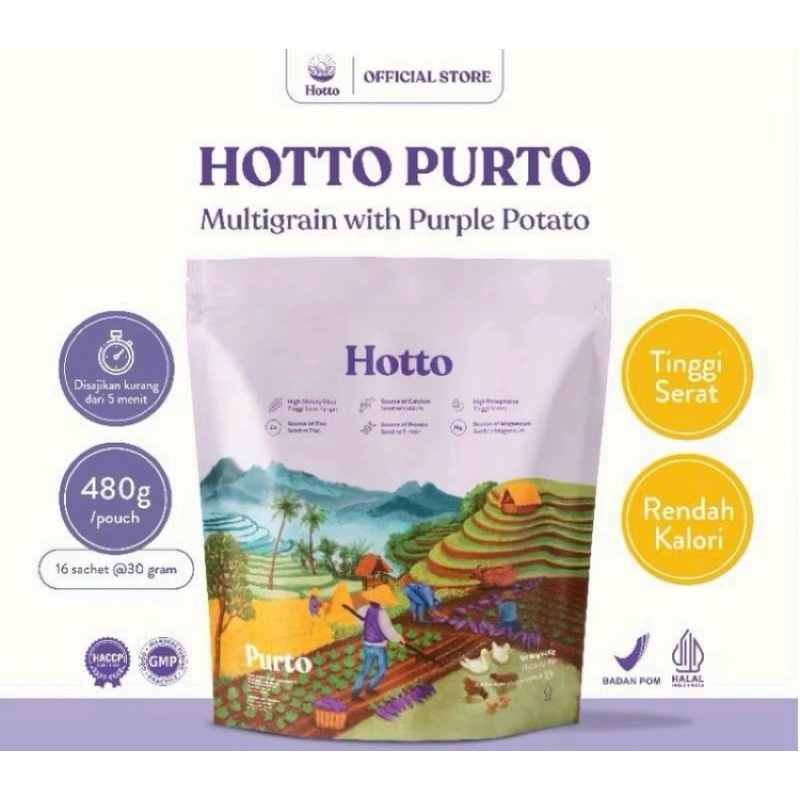 

HOTTO purto multigrainantioksidan umbi ungu | 1 pouch isi 16